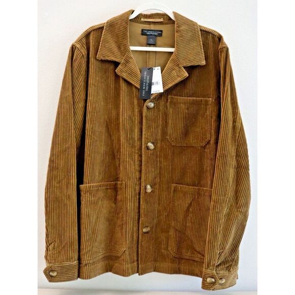 The Men's Store Bloomingdale's T2203 Sz XL Light Brown Corduroy Chore Jacket$328 - Picture 3 of 9